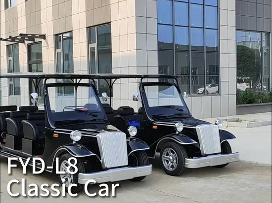 China Made 2 4 6 8 Seats Cheap Classic Sightseeing Tour Bus City Electric Vintage Car with American Style